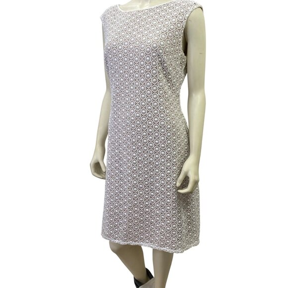 Jessica Howard Cream Lace Sleeveless Dress Size 12‎ - Picture 2 of 6